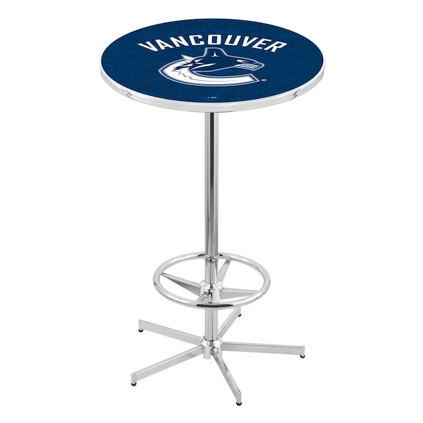 42" Chrome Vancouver Canucks Pub Table
